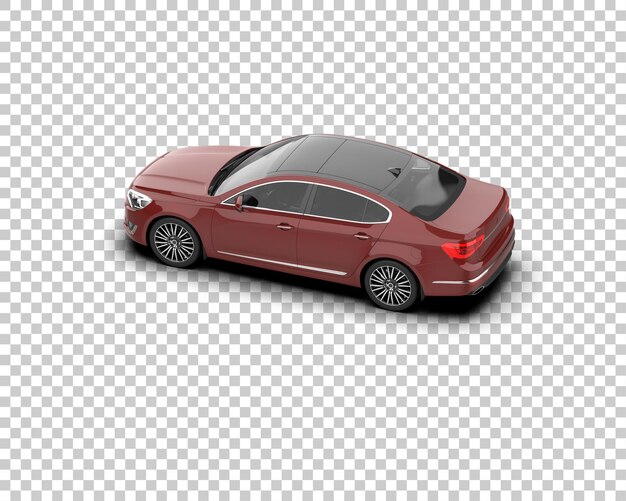 Escena de un coche moderno aislado en el fondo Ilustración de renderización 3D
