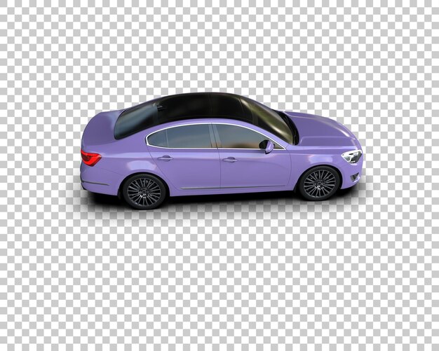Escena de un coche moderno aislado en el fondo Ilustración de renderización 3D