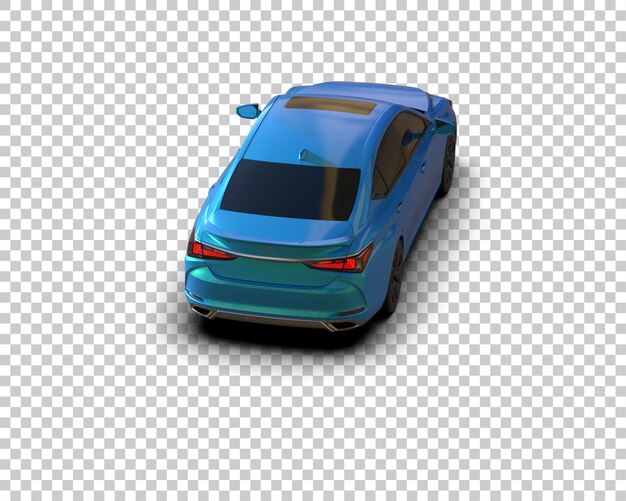 Escena de un coche moderno aislado en el fondo Ilustración de renderización 3D