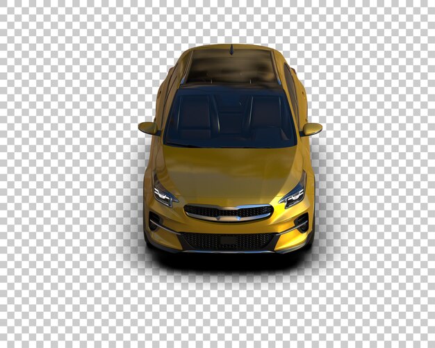 Escena de un coche moderno aislado en el fondo Ilustración de renderización 3D