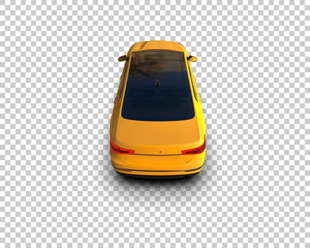 Escena de un coche moderno aislado en el fondo Ilustración de renderización 3D