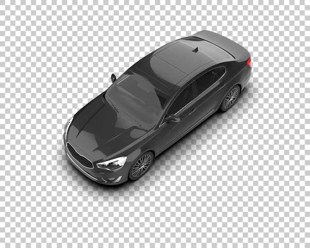 Escena de un coche moderno aislado en el fondo Ilustración de renderización 3D