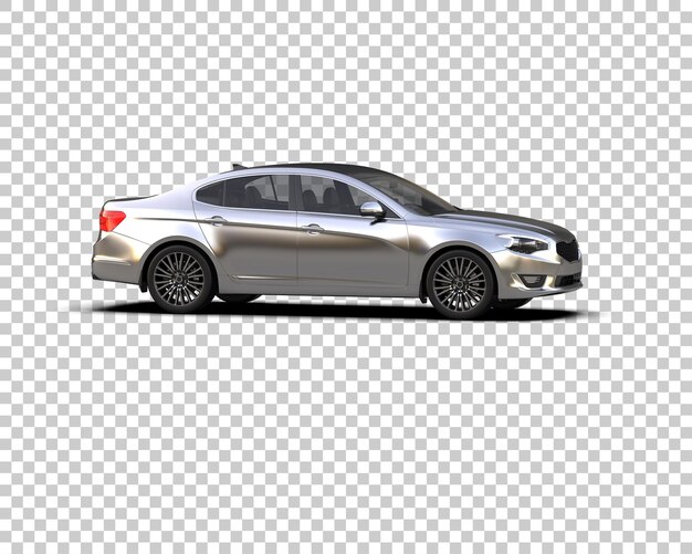 Escena de un coche moderno aislado en el fondo Ilustración de renderización 3D