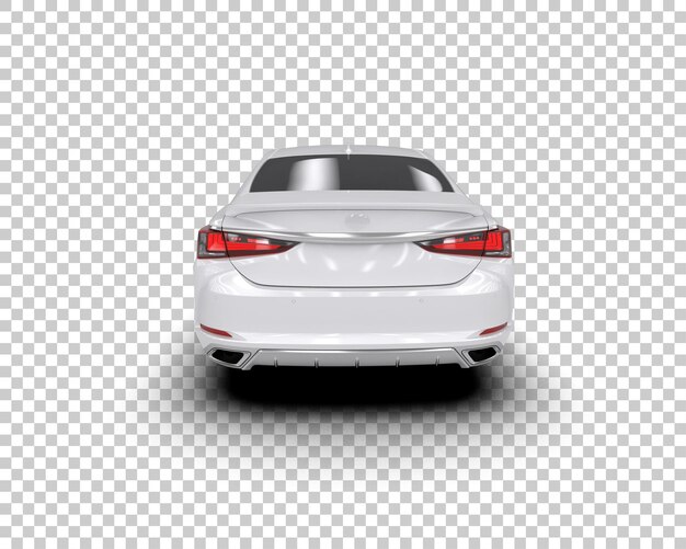 Escena de un coche moderno aislado en el fondo Ilustración de renderización 3D