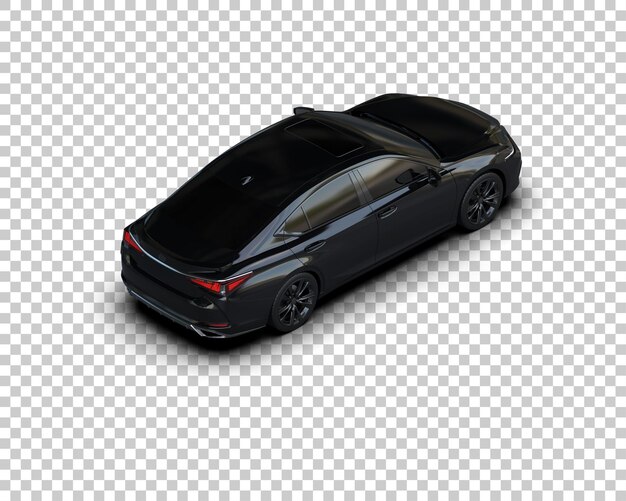 Escena de un coche moderno aislado en el fondo Ilustración de renderización 3D
