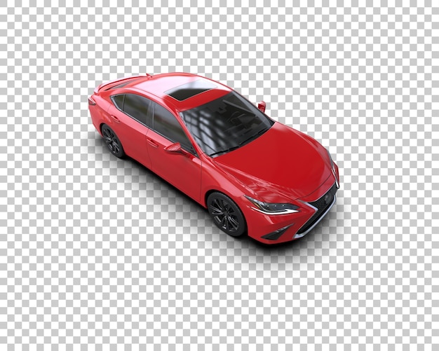 Escena de un coche moderno aislado en el fondo Ilustración de renderización 3D