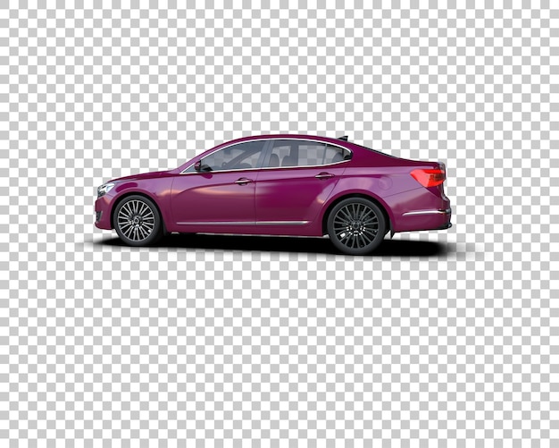 Escena de un coche moderno aislado en el fondo Ilustración de renderización 3D