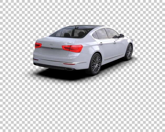 Escena de un coche moderno aislado en el fondo Ilustración de renderización 3D