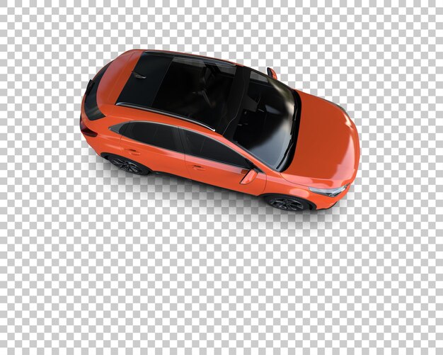 Escena de un coche moderno aislado en el fondo Ilustración de renderización 3D