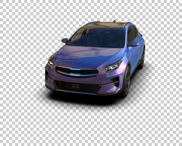 Escena de un coche moderno aislado en el fondo Ilustración de renderización 3D