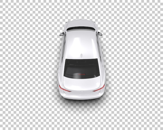 Escena de un coche moderno aislado en el fondo Ilustración de renderización 3D