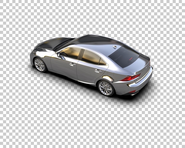 Escena de un coche moderno aislado en el fondo Ilustración de renderización 3D