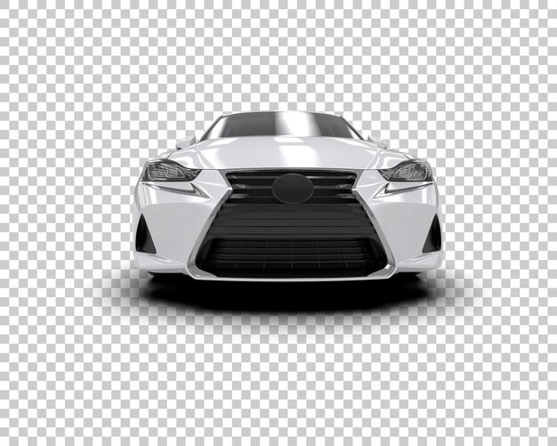 Escena de un coche moderno aislado en el fondo Ilustración de renderización 3D