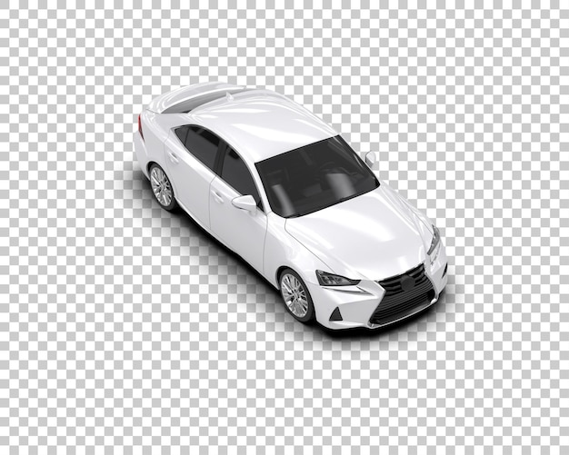 Escena de un coche moderno aislado en el fondo Ilustración de renderización 3D