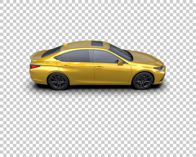 Escena de un coche moderno aislado en el fondo Ilustración de renderización 3D
