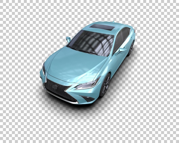 Escena de un coche moderno aislado en el fondo Ilustración de renderización 3D