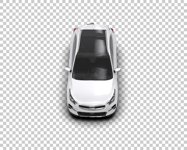 Escena de un coche moderno aislado en el fondo Ilustración de renderización 3D