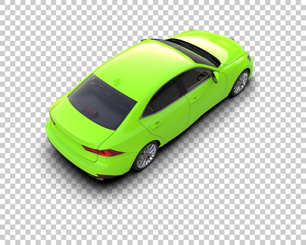 Escena de un coche moderno aislado en el fondo Ilustración de renderización 3D