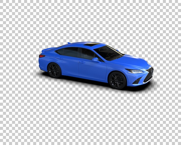 Escena de un coche moderno aislado en el fondo Ilustración de renderización 3D