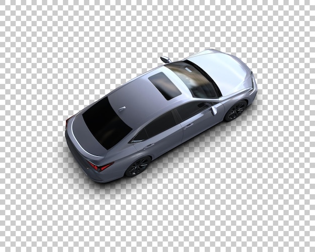 Escena de un coche moderno aislado en el fondo Ilustración de renderización 3D