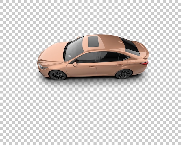 Escena de un coche moderno aislado en el fondo Ilustración de renderización 3D