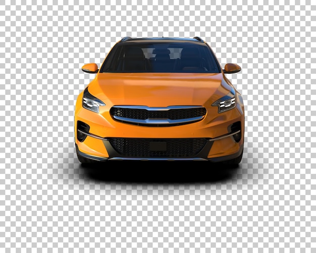 Escena de un coche moderno aislado en el fondo Ilustración de renderización 3D