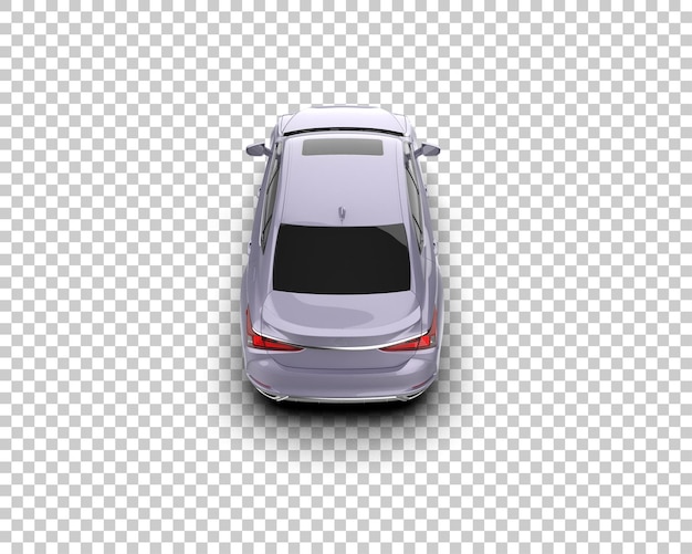 Escena de un coche moderno aislado en el fondo Ilustración de renderización 3D