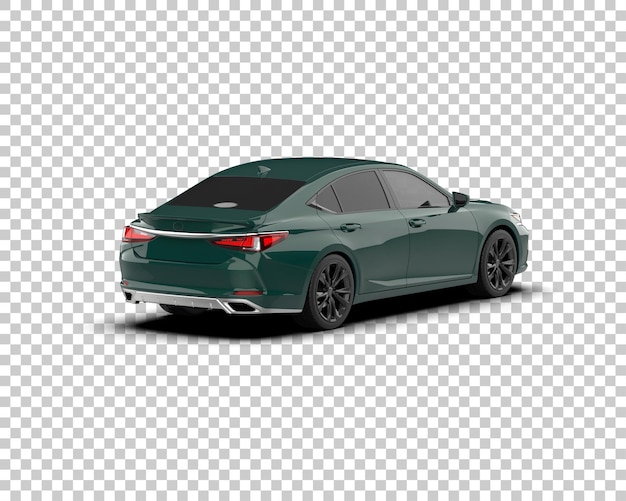 Escena de un coche moderno aislado en el fondo Ilustración de renderización 3D