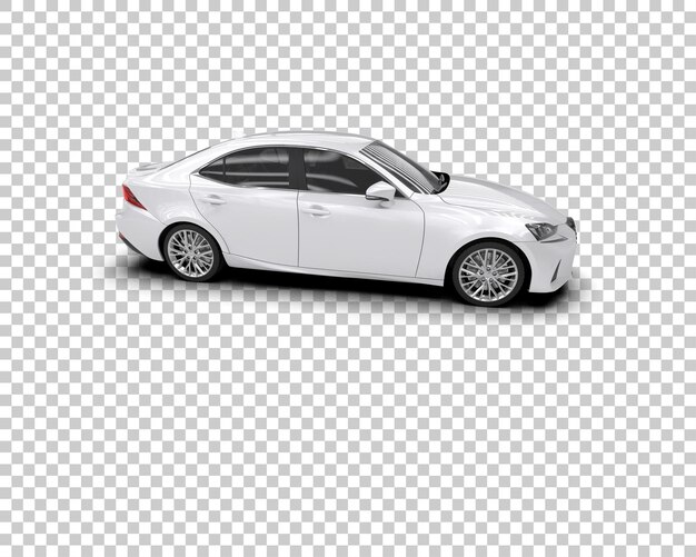 Escena de un coche moderno aislado en el fondo Ilustración de renderización 3D