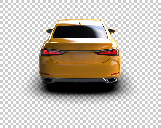 Escena de un coche moderno aislado en el fondo Ilustración de renderización 3D
