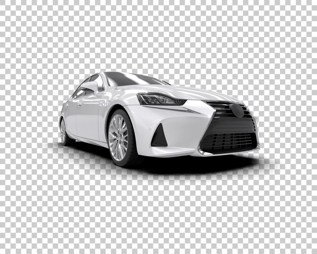 Escena de un coche moderno aislado en el fondo Ilustración de renderización 3D