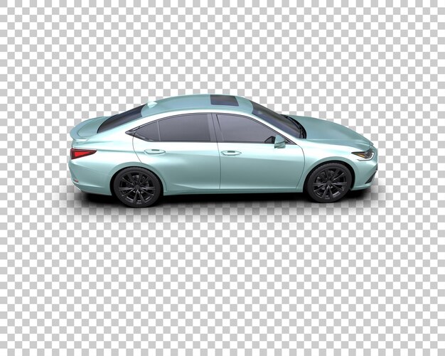 Escena de un coche moderno aislado en el fondo Ilustración de renderización 3D
