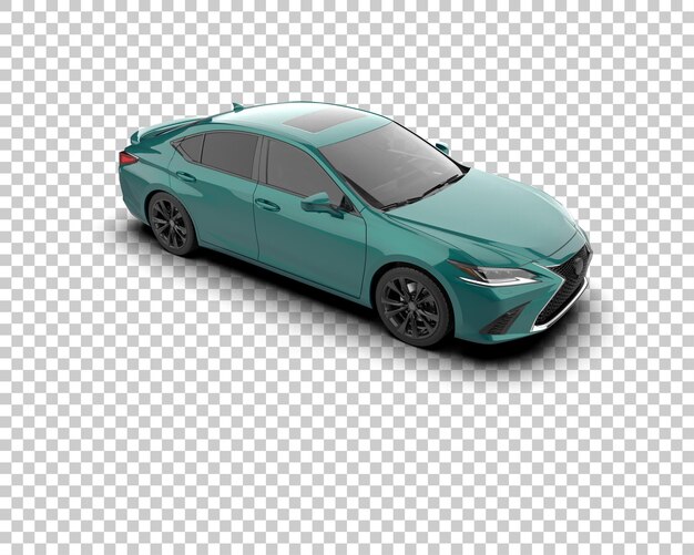 Escena de un coche moderno aislado en el fondo Ilustración de renderización 3D