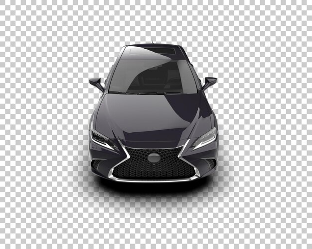 Escena de un coche moderno aislado en el fondo Ilustración de renderización 3D