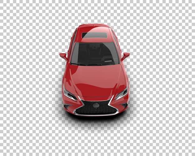 Escena de un coche moderno aislado en el fondo Ilustración de renderización 3D