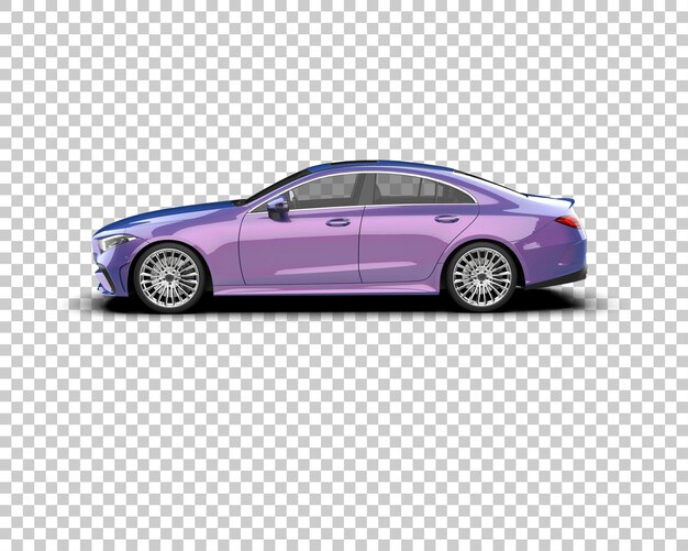 Escena de un coche moderno aislado en el fondo Ilustración de renderización 3D