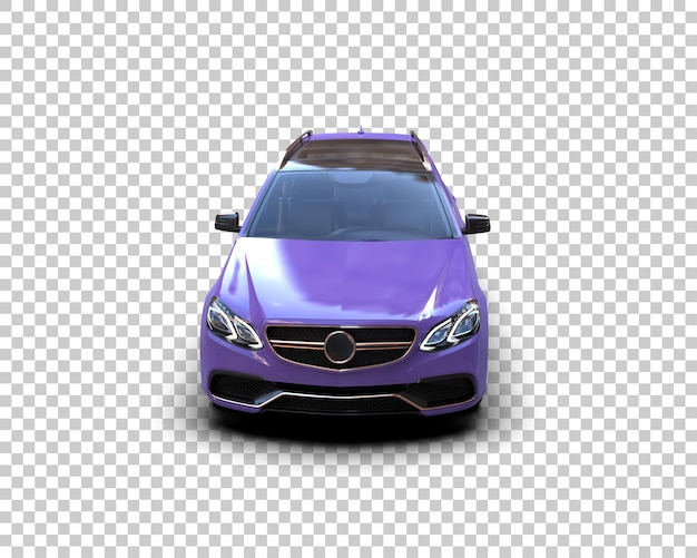 Escena de un coche moderno aislado en el fondo Ilustración de renderización 3D