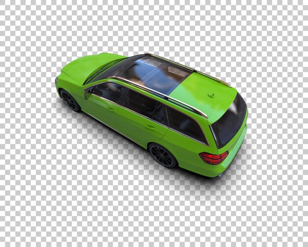Escena de un coche moderno aislado en el fondo Ilustración de renderización 3D