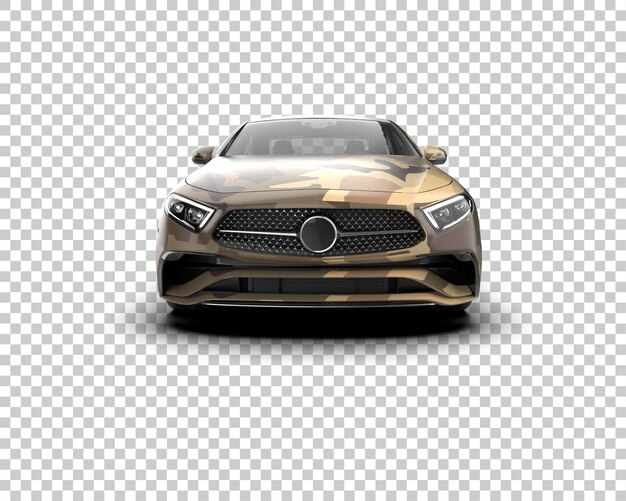 Escena de un coche moderno aislado en el fondo Ilustración de renderización 3D