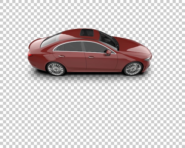 Escena de un coche moderno aislado en el fondo Ilustración de renderización 3D