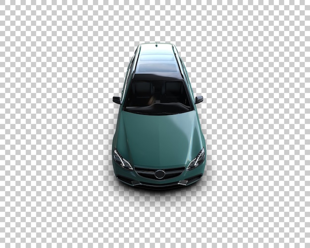 Escena de un coche moderno aislado en el fondo Ilustración de renderización 3D