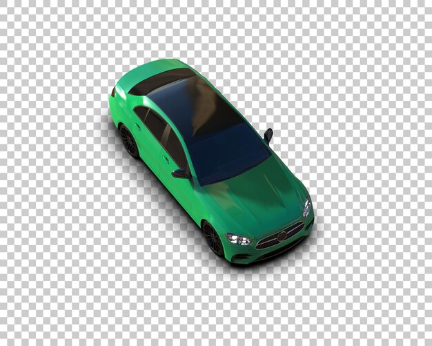 Escena de un coche moderno aislado en el fondo Ilustración de renderización 3D