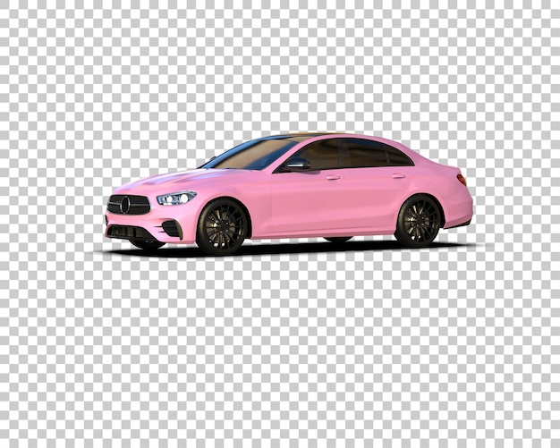 Escena de un coche moderno aislado en el fondo Ilustración de renderización 3D