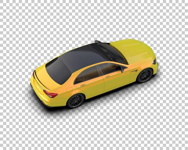 Escena de un coche moderno aislado en el fondo Ilustración de renderización 3D