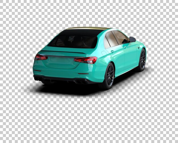 Escena de un coche moderno aislado en el fondo Ilustración de renderización 3D