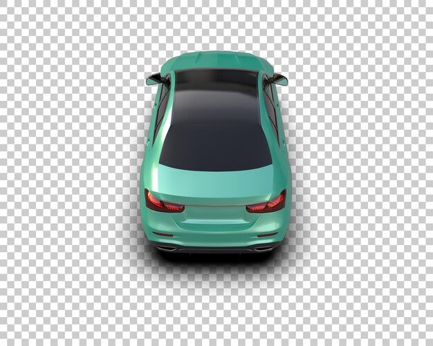 Escena de un coche moderno aislado en el fondo Ilustración de renderización 3D
