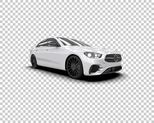 Escena de un coche moderno aislado en el fondo Ilustración de renderización 3D