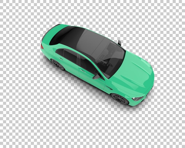 Escena de un coche moderno aislado en el fondo Ilustración de renderización 3D