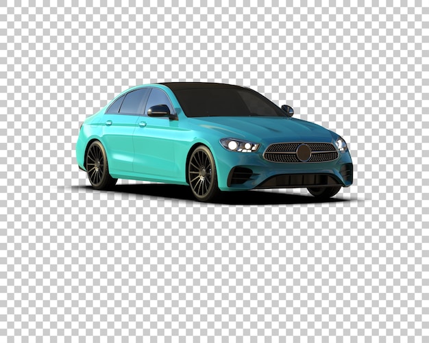 Escena de un coche moderno aislado en el fondo Ilustración de renderización 3D
