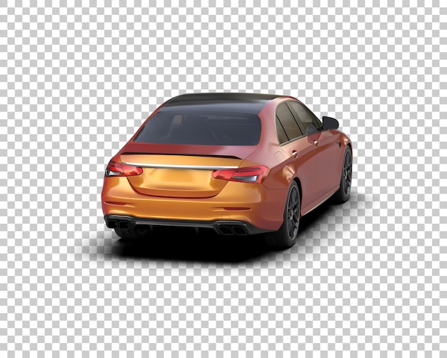 Escena de un coche moderno aislado en el fondo Ilustración de renderización 3D